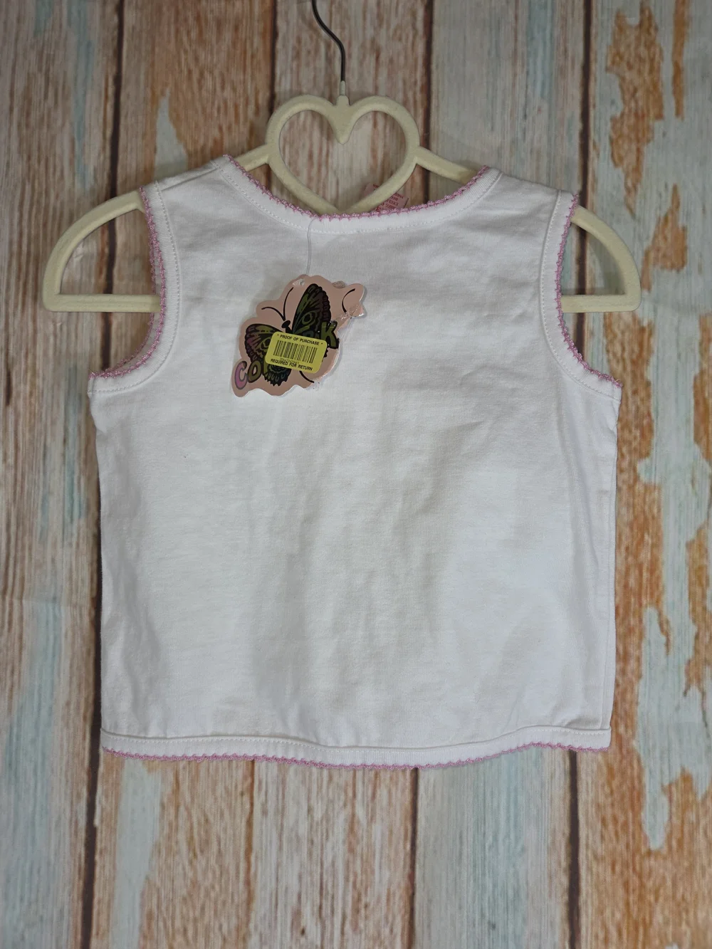 Copper Key 2 Piece Set White Tank Top & Pants w/Pink Trim & Multicolor Flower.